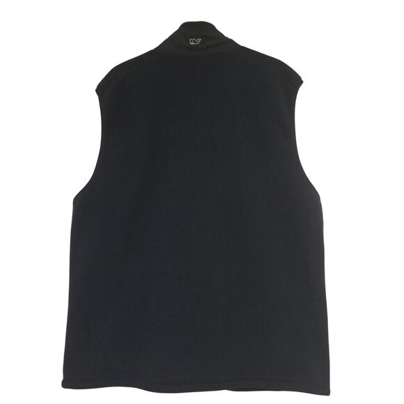 Vineyard Vines Men's XXL Navy Blue Harbor Fleece Full-Zip Cozy Vest Preppy Whale - Picture 3 of 11